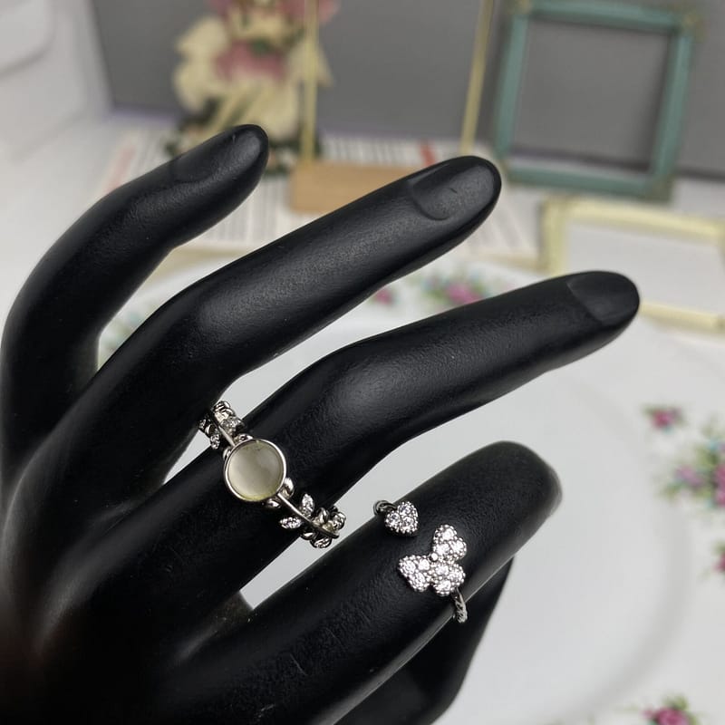 Silver 2in1 ring set