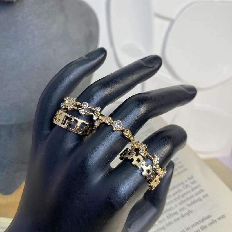 Gold 5in1 ring set