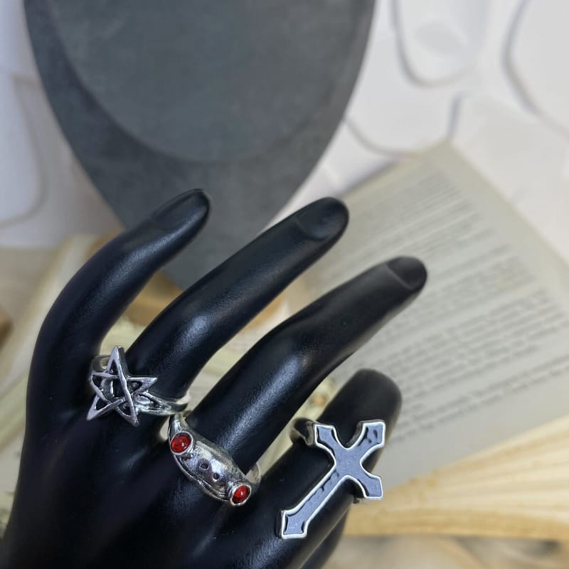 Silver 3in1 ring set